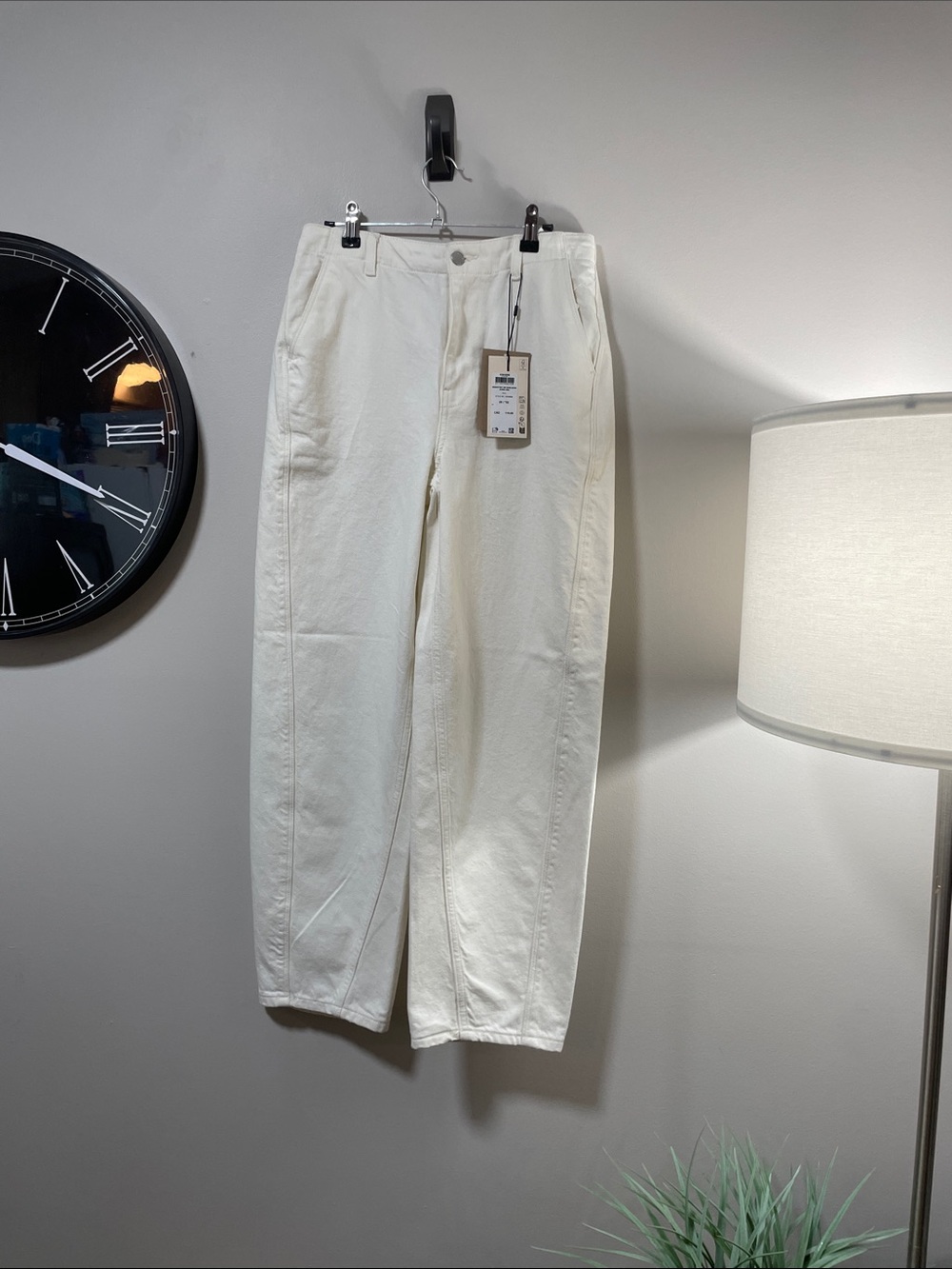 Women's Straight Barrel leg White Pants